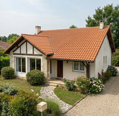 Toiture après nettoyage professionnel